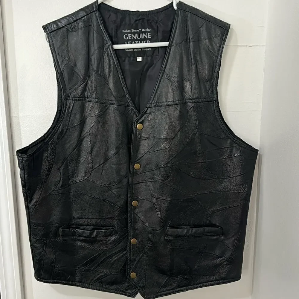 NAVARRE LEATHER COMPANY VEST SIZE XXXL